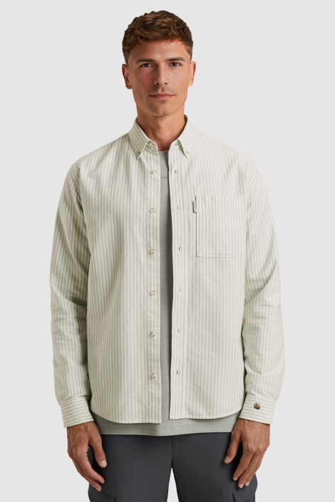 Cast Iron long sleeve shirt oxford stripe